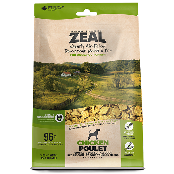 Zeal CND - Dog GF Air-Dried CHICKEN Dog Food - 454GM (1lb)