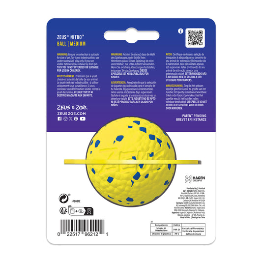 Zeus - Nitro Weighted Ball Dog Toy - MEDIUM - 6.3CM diam. (2.5in)