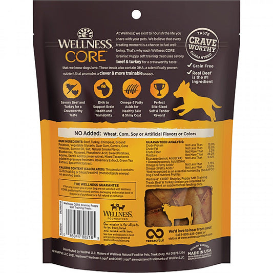 Wellness - Brainiac Puppy BEEF and TURKEY Soft Training Dog Treats - 142GM (5oz)