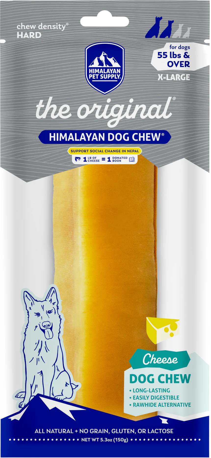 LocalID_68451 Himalayan Dog Chew - XLARGE Yaky Original Flavor Dog Chew - under 70LBS - 156GM (5.5oz)