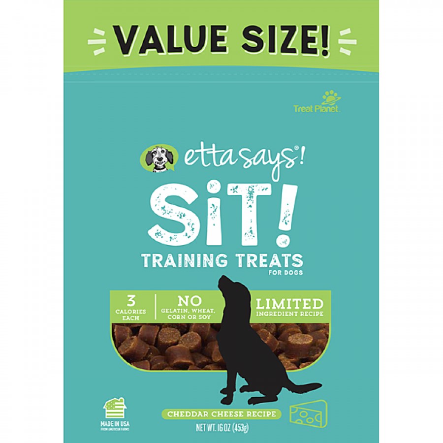 LocalID_58423 Etta Says - Sit! Training Treats CHEESE Recipe Dog Treats - 453GM (16oz)