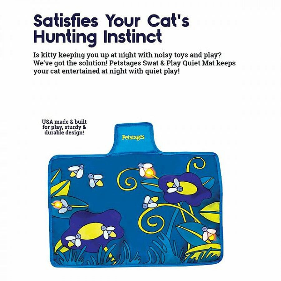 *DISC* Petstages - Flashing Firefly Mat Cat Toy - PURPLE - 42CM (16.5in)