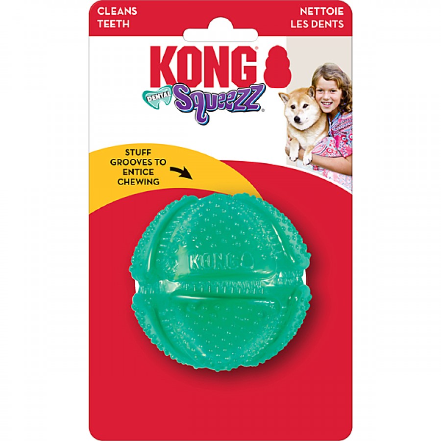 LocalID_69928 KONG - Squeezz Dental Ball Dog Toy - MEDIUM - 8CM (3.15in)
