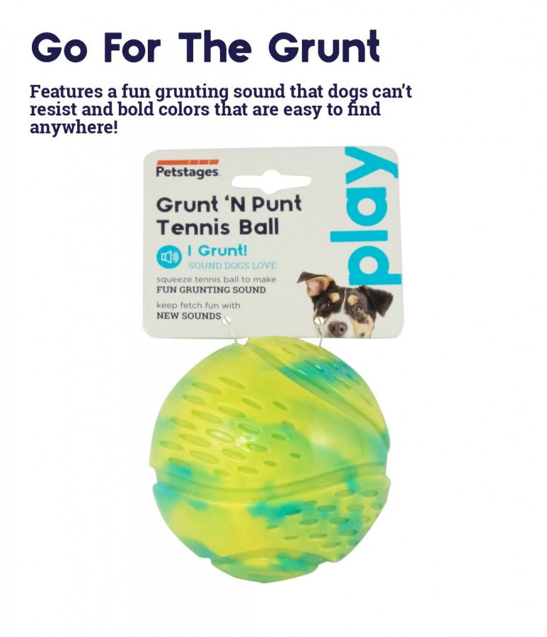 LocalID_59136 Petstages - Grunt N' Punt Tennis Ball Dog Toy - 9CM (3.5in)