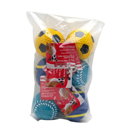 LocalID_70471 Dogit Stuffed Latex Fun Toys Baseball and Football with squeaker - 10.5CM (4in)