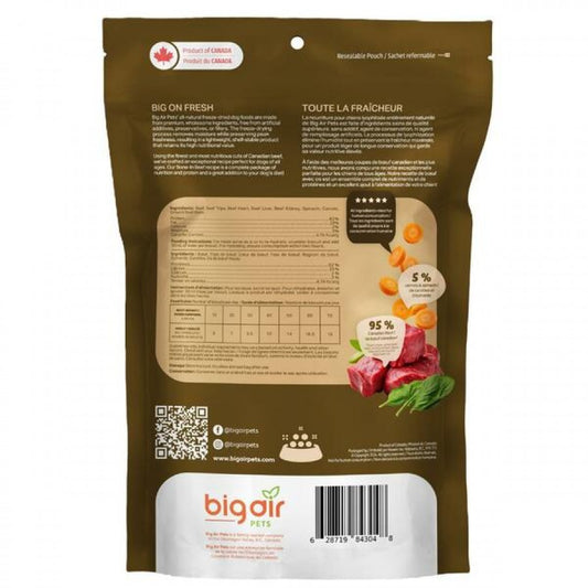 LocalID_70749 Big Air Pets - Freeze Dried Raw BONE-IN BEEF Dog Food - 454GM (16oz)