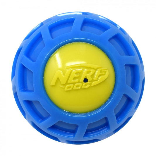 LocalID_67275 Nerf - Micro Squeak Exo Ball - BLUE and GREEN - MEDIUM - 7.5CM (3in)