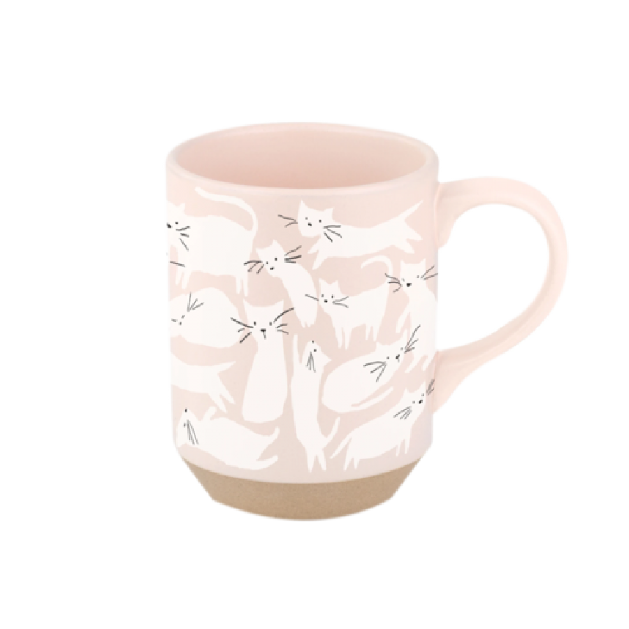 Fringe Studio - Whisker Cat Stoneware NY Mug - 8x11CM (3.25x4.25in)
