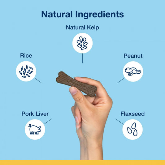 LocalID_69612 ProDen - PlaqueOff Dental Care Bones PB & BANANA Dog Chew - MINI - 340GM