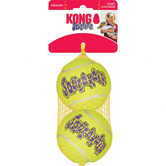 LocalID_69744 KONG - AirDog Squeaker Tennis Ball Dog Toy - LARGE - 8.3CM (3.25in) - 2PK