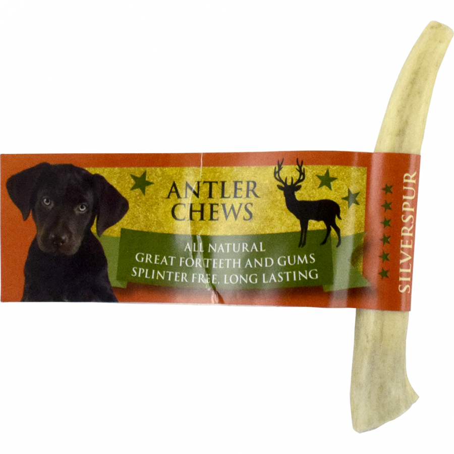 *DNR* Silver Spur - Solid ELK Antler Dog Chew - SMALL - 8.9-10.2CM (3.5-4in)