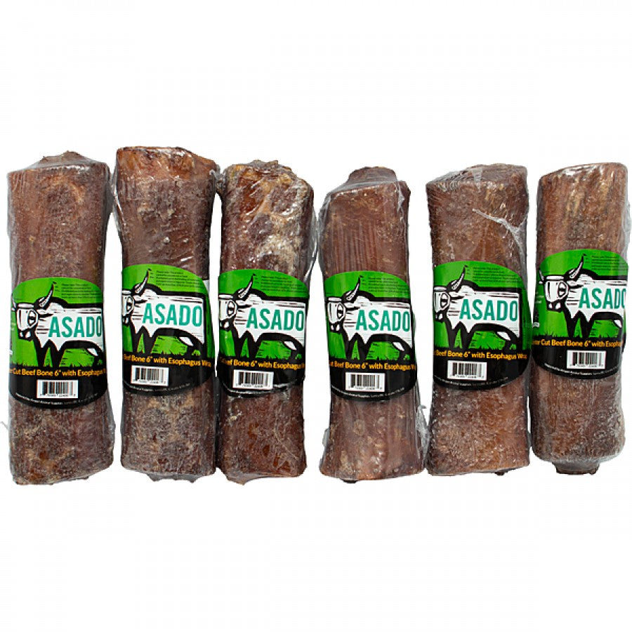LocalID_68973 Silver Spur - Asado - Center Cut BEEF BONE ESOPHAGUS WRAP Dog Chew - 15CM (6in)
