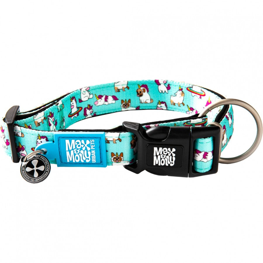 LocalID_46131 *DISC* MAX & MOLLY - Smart ID Collar - UNICORNS - Small - 1/2in x 11-17in
