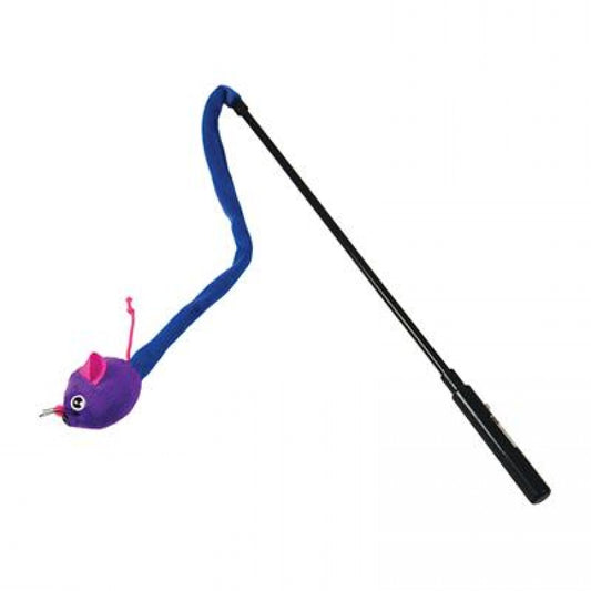 *S.O. - Up to 2 Week Wait* KONG - Teaser Wand Characters With Laser Assorted Cat Toy - 81CM (32in)