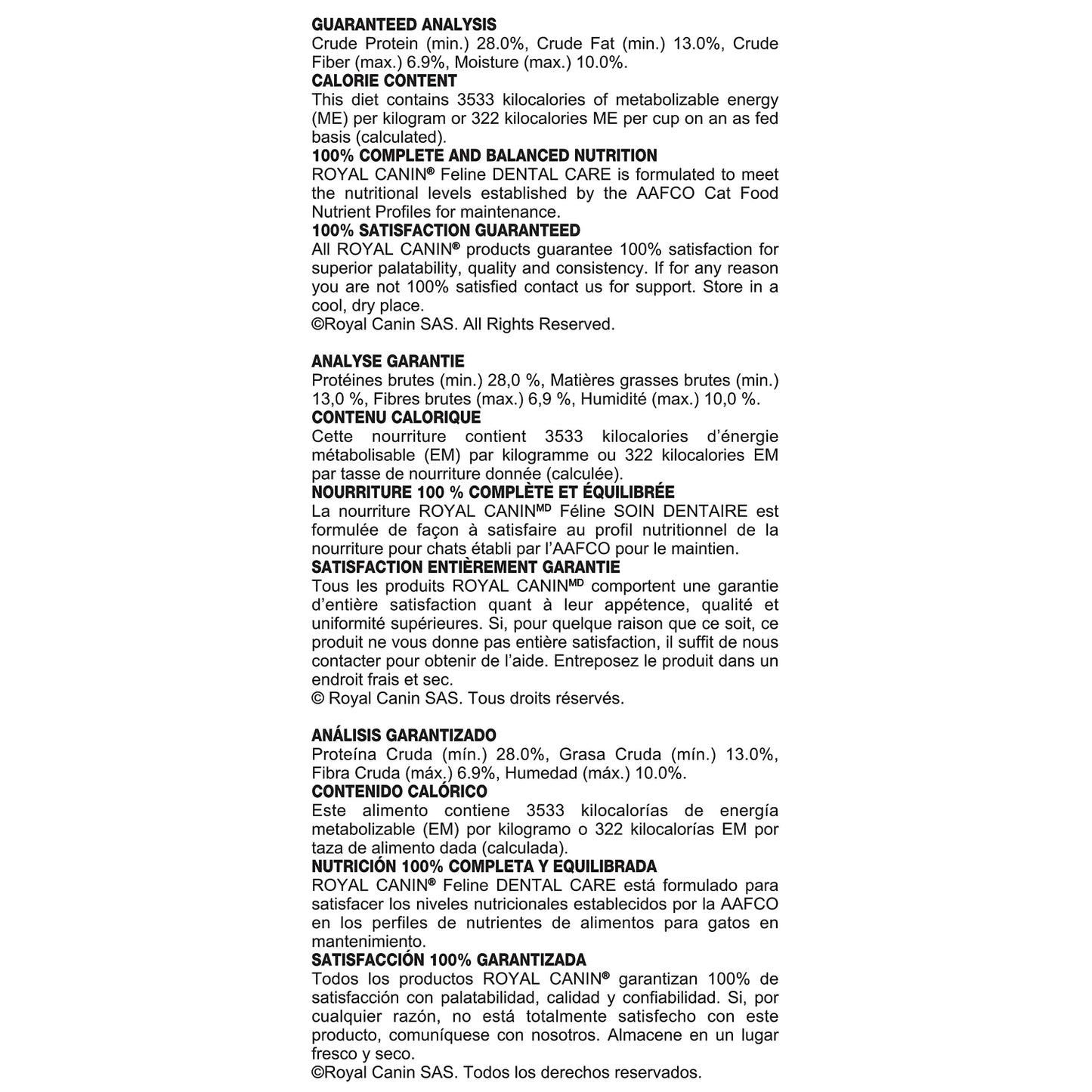 LocalID_65059 Royal Canin - Feline Care Nutrition ORAL CARE Dry Cat Food - 2.73KG (6lb)