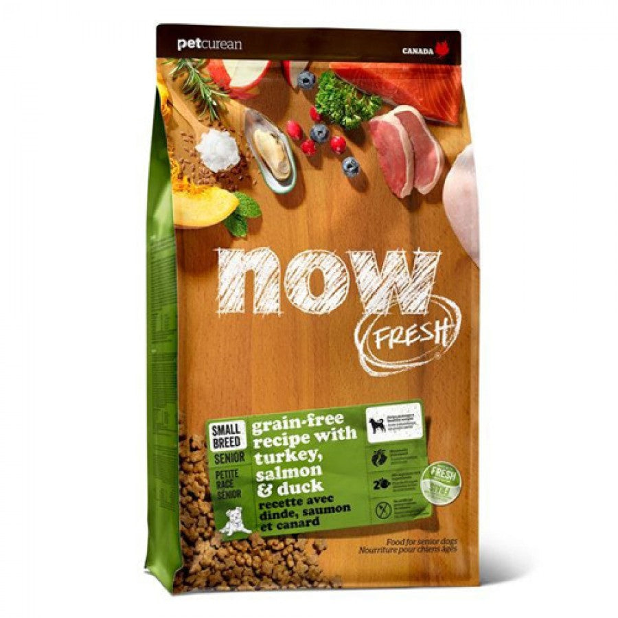 Petcurean - NOW TURKEY SALMON DUCK SMALL BREED Senior Dry Dog Food - 1.59KG (3.5lb)