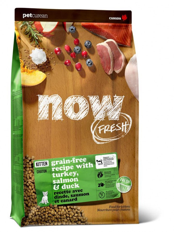 LocalID_43241 Petcurean - NOW CAT Turkey Salmon and Duck KITTEN - 3.63kg (8LB)