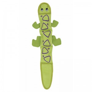LocalID_3638 Outward Hound - Fire Biterz Lizard Green 3 Squeaks - 60.5cm (23.8in)
