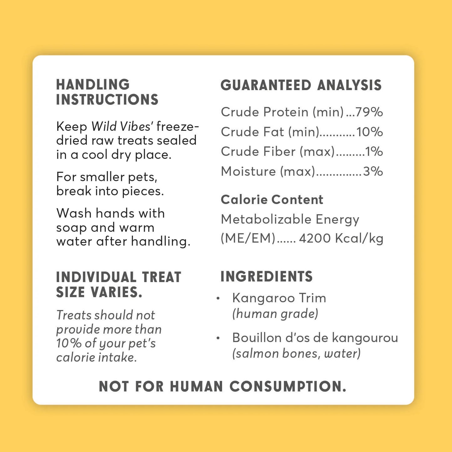 LocalID_69488 Wild Vibes - KANGAROO and Bone Broth Dog and Cat Treat - 58GM