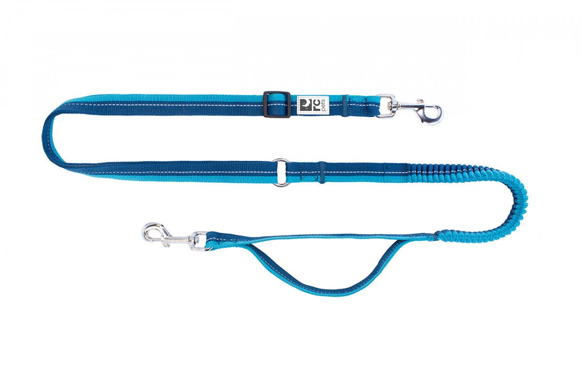 LocalID_56253 RC Pets - BUNGEE Active Leash - ARCTIC BLUE TEAL - 1in x 6.5ft