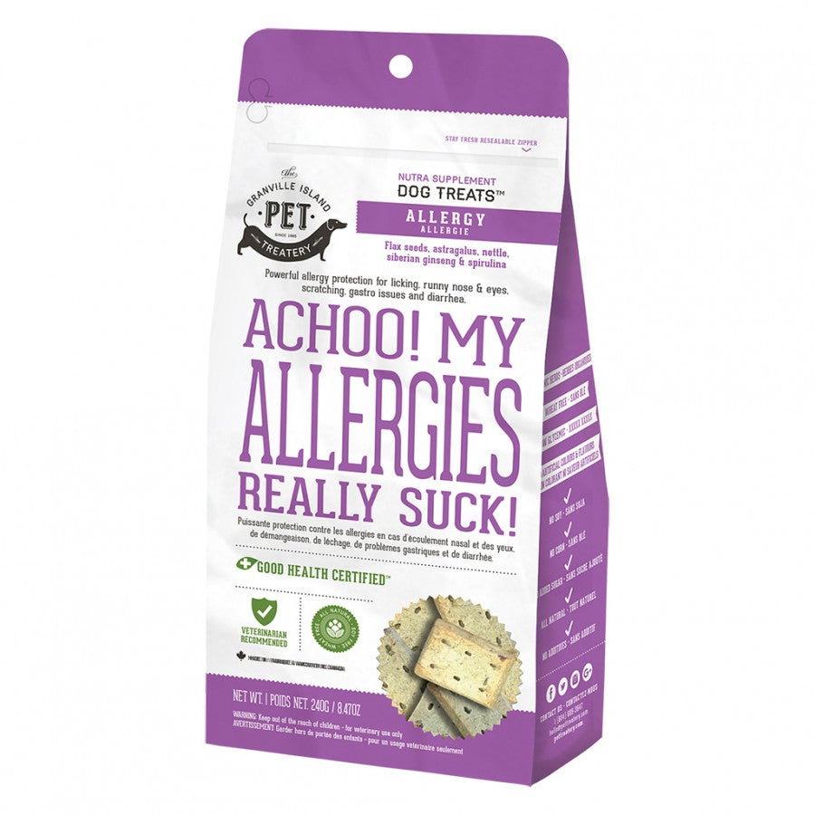 *S.O. - Up to 2 Week Wait* Granville Island Pet Treatery - Achoo! My ALLERGIES Really Suck! Dog Treats - 240GM (8.47oz)