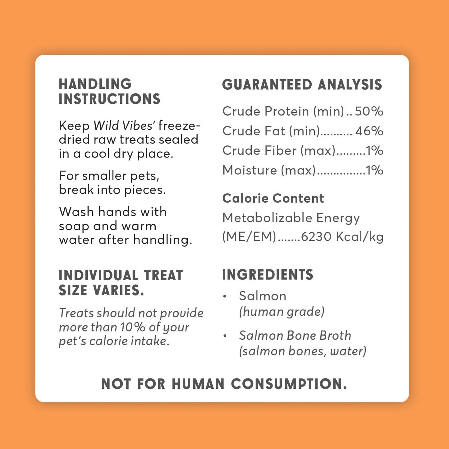 LocalID_69485 Wild Vibes - SALMON and Bone Broth Dog and Cat Treat - 75GM