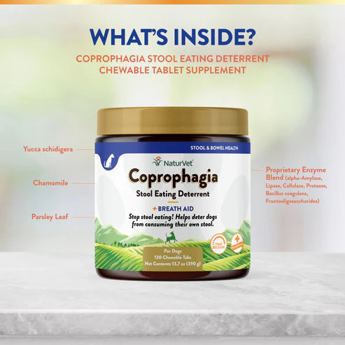 LocalID_70956 NaturVet - Coprophagia Deterrent - 390GM (13.7oz) - 130CT