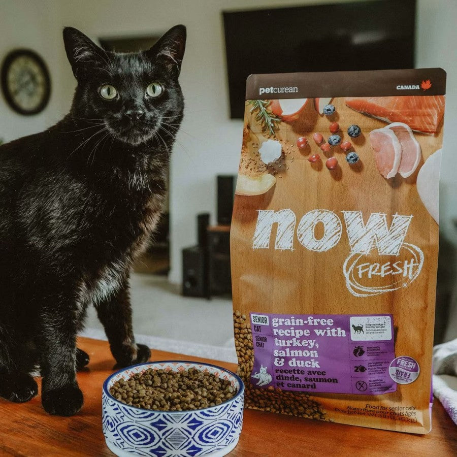 LocalID_64988 Petcurean - NOW TURKEY SALMON & DUCK Senior Dry Cat Food - 3.63KG (8lb)