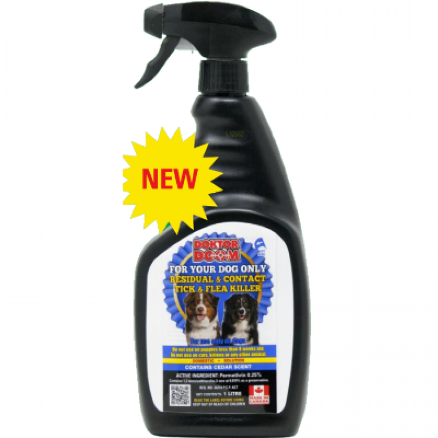 LocalID_59845 Doktor Doom - Residual & Contact Tick & Flea Killer For Dogs - 1L (34oz)