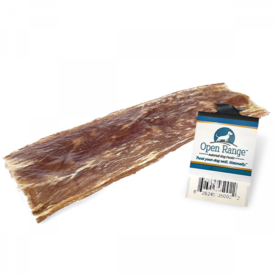 LocalID_64358 Open Range - Beef CHOMPER Esophagus FLAT Dog Chew - 15CM (6in)