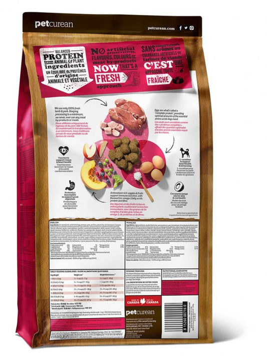 LocalID_46683 Petcurean - NOW LAMB & PORK Adult - 9.98kg (22LB)