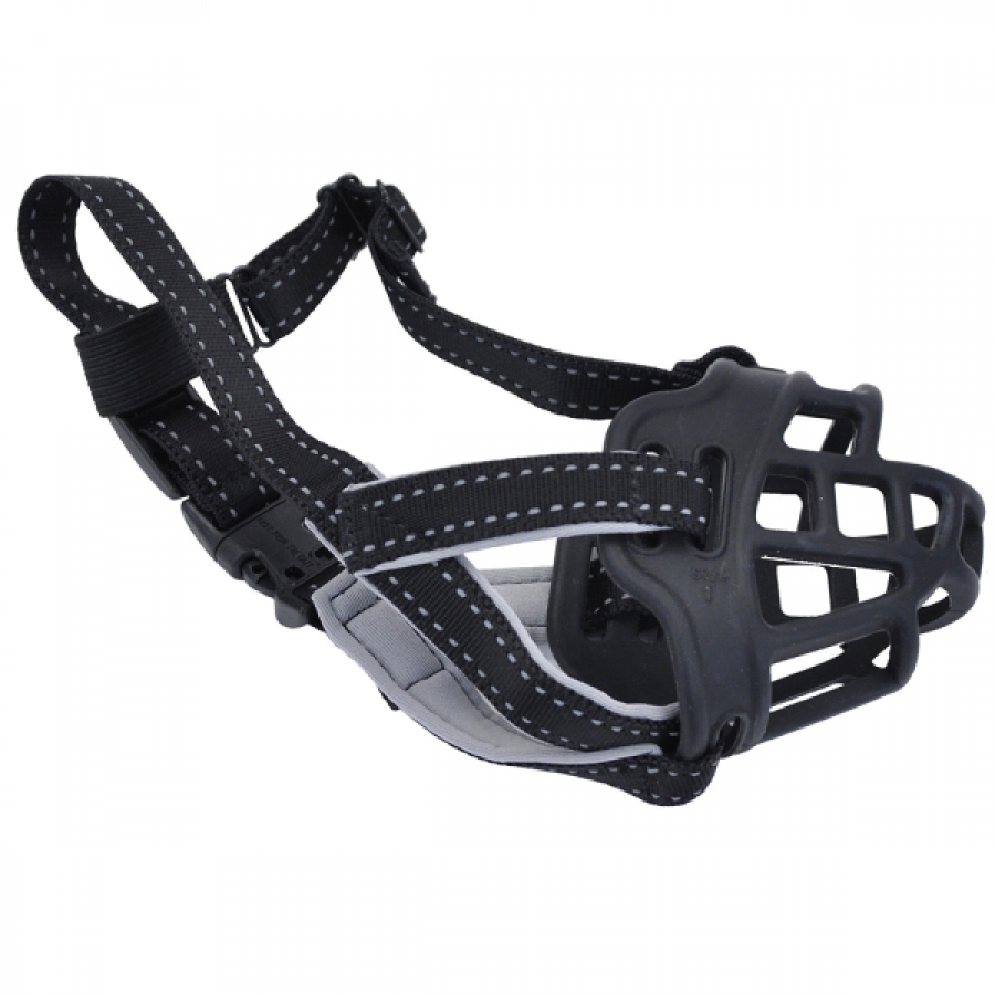 LocalID_15737 Coastal - Soft Basket Dog Muzzle - Black - Size 6
