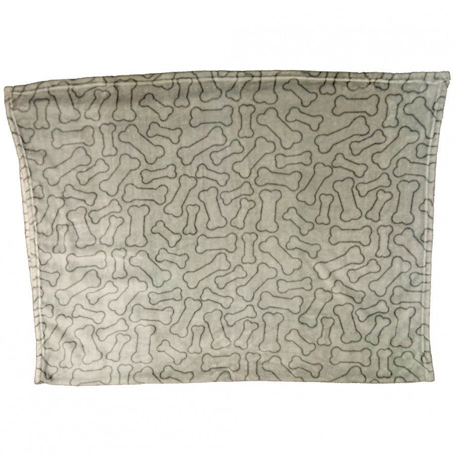 *DNR* Ethical - Snuggler Blanket Bones - GREY - 101 x 152CM (40x60in)