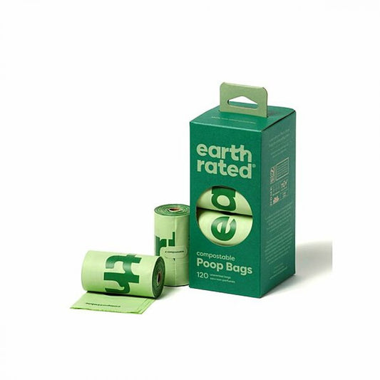 LocalID_66138 Earth Rated - COMPOSTABLE Refill Poop Bags - UNSCENTED - 8 Roll 120 Bags
