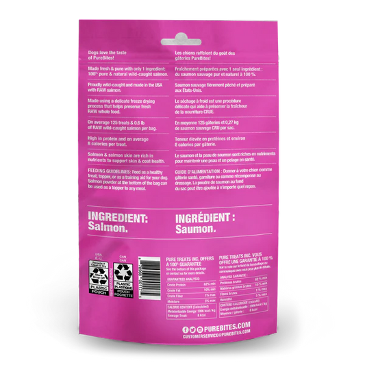 LocalID_68760 Pure Bites - Freeze Dried SALMON Dog Treat - 70GM (2.47oz)