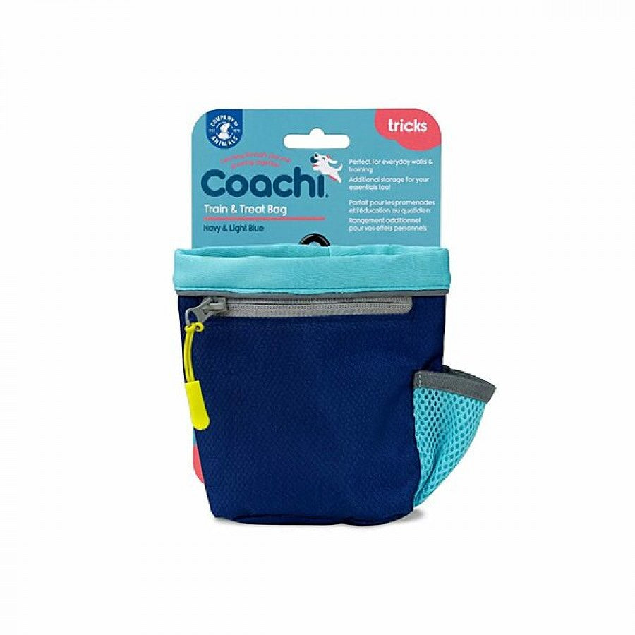 LocalID_61100 Company of Animals - Tricks Train & Treat Bag - Navy & Light Blue - 18CM (7in) Tall