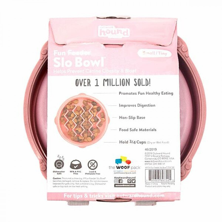 Outward Hound - Fun Feeder Wave - PINK - SMALL - 14.5CM (5.5in)