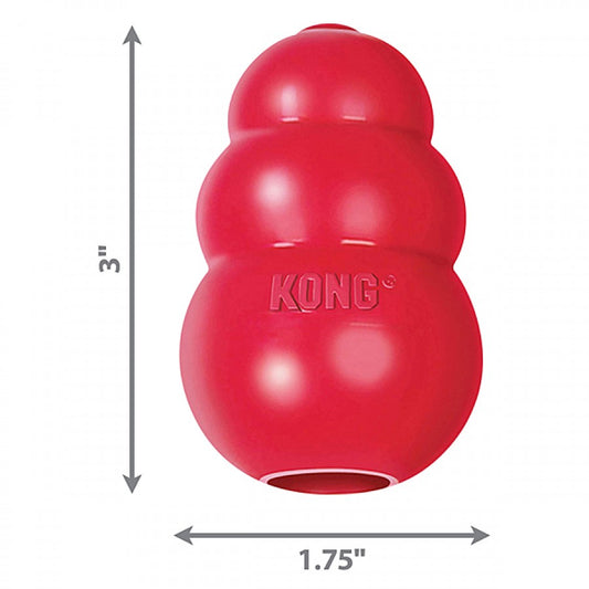 LocalID_69769 KONG - Classic RED - Dog Treat Dispensing Toy - SMALL - 7.5CM (3in)