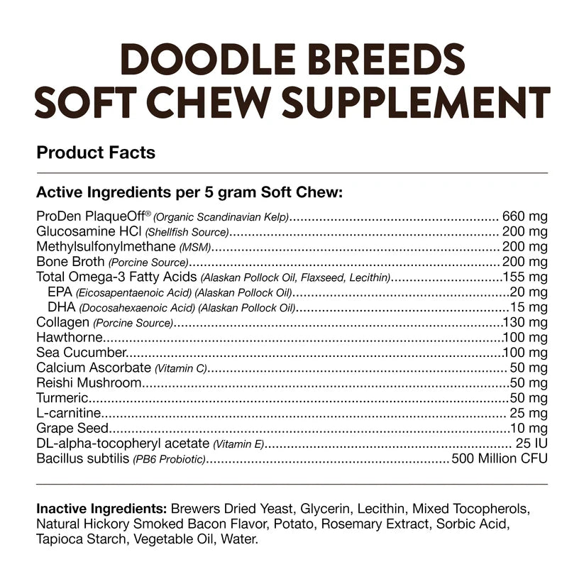 LocalID_68526 NaturVet - Soft Chew Doodle Breed - 250GM (8.8oz) - 50CT