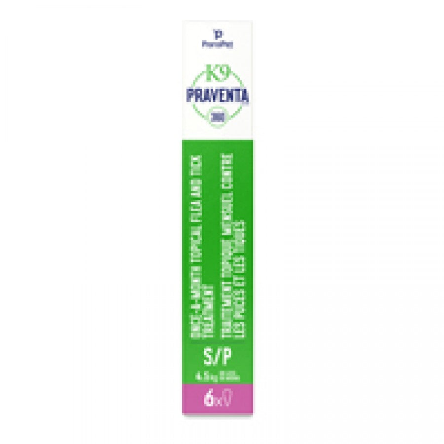 LocalID_71631 Parapet - K9 Praventa 360 Flea & Tick Treatment - Small Dogs up to 4.5 kg - 6 Tubes