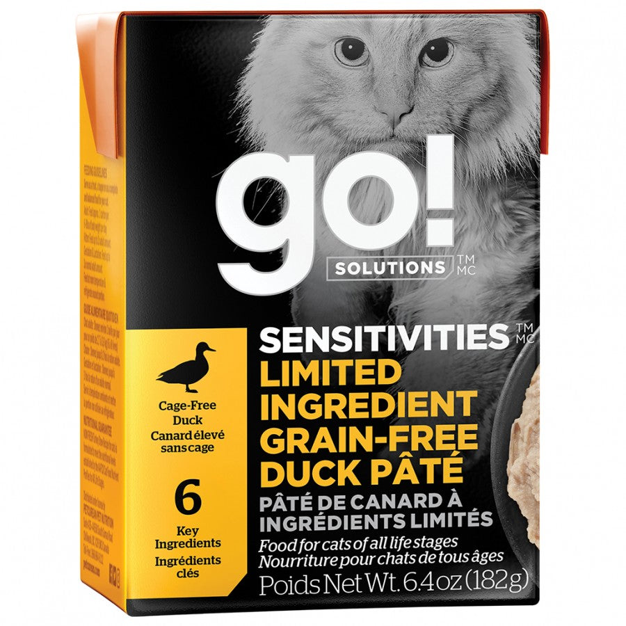 LocalID_27253 Petcurean - GO! CAT Sensitivities GF LID Duck Pate - 182G (6.4oz)