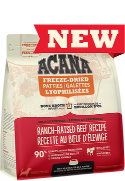 LocalID_41899 Champion Foods - Acana Freeze Dried Patties RANCH-RAISED BEEF Dog Food