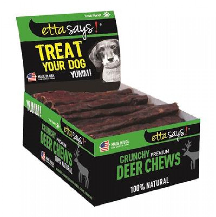 Treat Planet - Etta Says - Premium Crunchy DEER Dog Chews - 10CM (4in) (BULK)