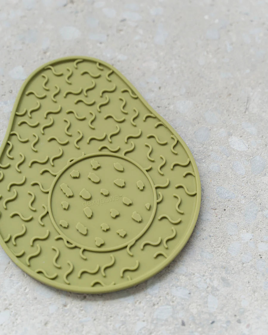 LocalID_66431 Dexypaws - AVOCADO Dog Lick Mat - 25CM (10in)