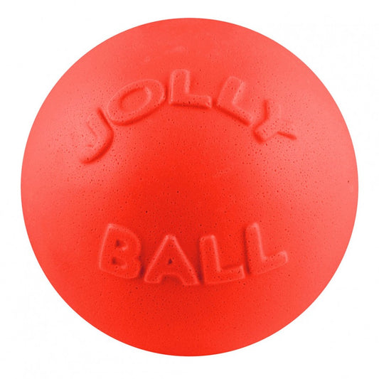 Jolly Pets - Bounce N Play Ball Dog Toy - ORANGE - 20CM (8in)