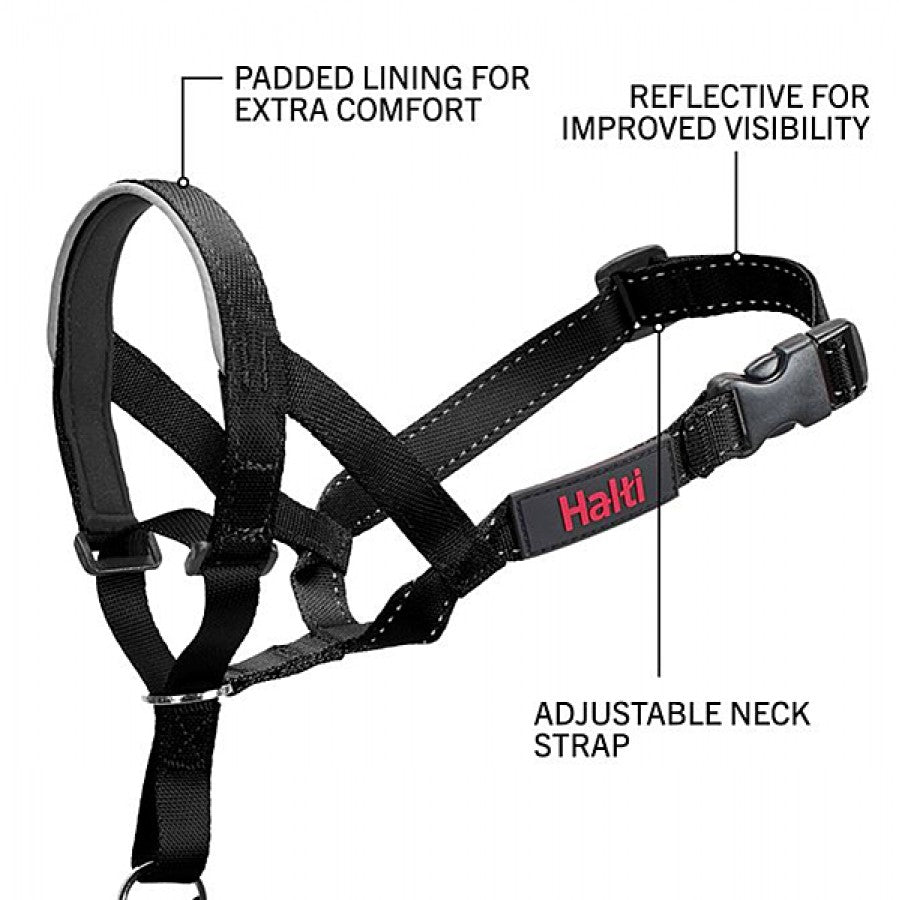 LocalID_66533 Company of Animals - Halti Nylon Head Collar - BLACK - Size 4