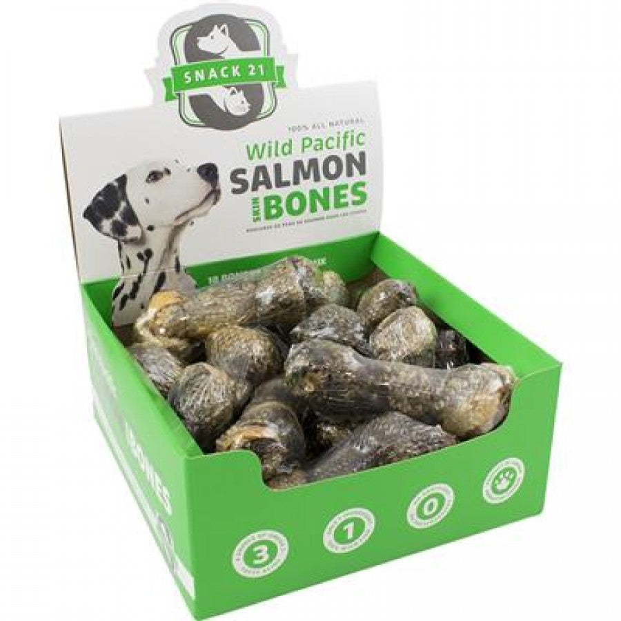 *S.O. - Up to 2 Week Wait* Snack 21 - Salmon Skin BONES Dog Chew - 13CM (5in) - 18PK