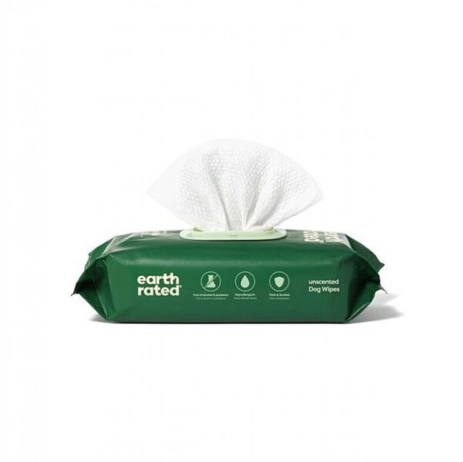 LocalID_70623 Earth Rated - Compostable Pet Wipes - UNSCENTED - 100PK 20x20CM (8x8in)