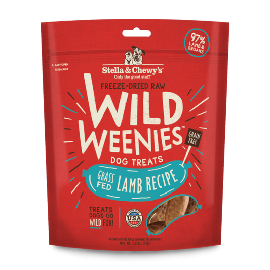 *S.O. - Up to 2 Week Wait* Stella & Chewys - Wild Weenies LAMB Dog Treats - 92GM (3.25oz)