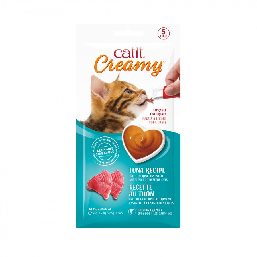 Catit - Creamy Lickable Cat Treat - TUNA Flavour - 15GM (0.5oz) - 5PK